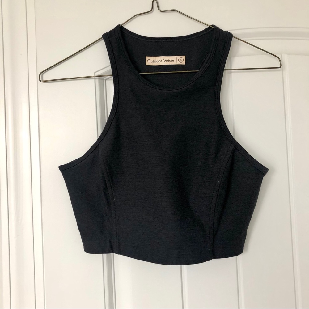 Outdoor Voices Black Racerback Sports Bra